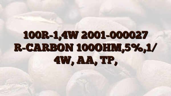 100R-1,4W 2001-000027 R-CARBON 100OHM,5%,1/ 4W, AA, TP,