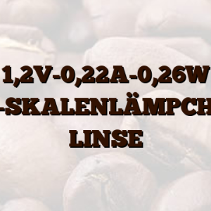 1,2V-0,22A-0,26W E10-SKALENLÄMPCHEN,  LINSE