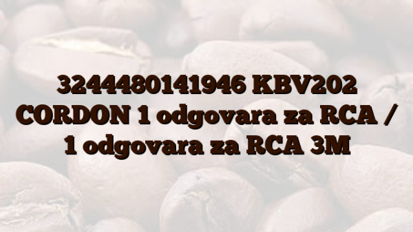 3244480141946 KBV202 CORDON 1 odgovara za RCA /  1 odgovara za RCA 3M