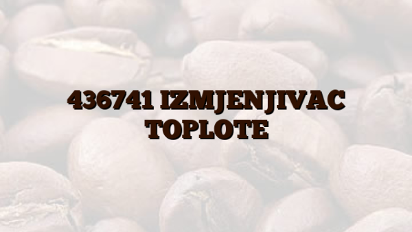 436741 IZMJENJIVAC TOPLOTE