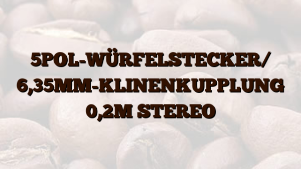 5POL-WÜRFELSTECKER/ 6,35MM-KLINENKUPPLUNG 0,2M STEREO