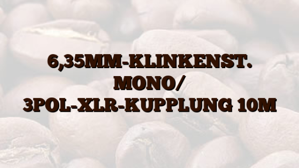 6,35MM-KLINKENST. MONO/ 3POL-XLR-KUPPLUNG 10M