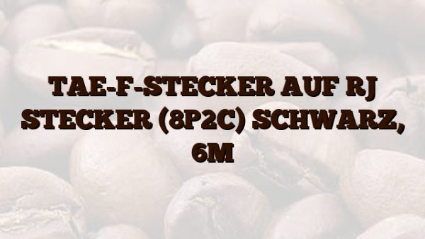 TAE-F-STECKER AUF RJ STECKER (8P2C) SCHWARZ,  6M